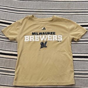 Majestic Milwaukee Brewers Beige Tee